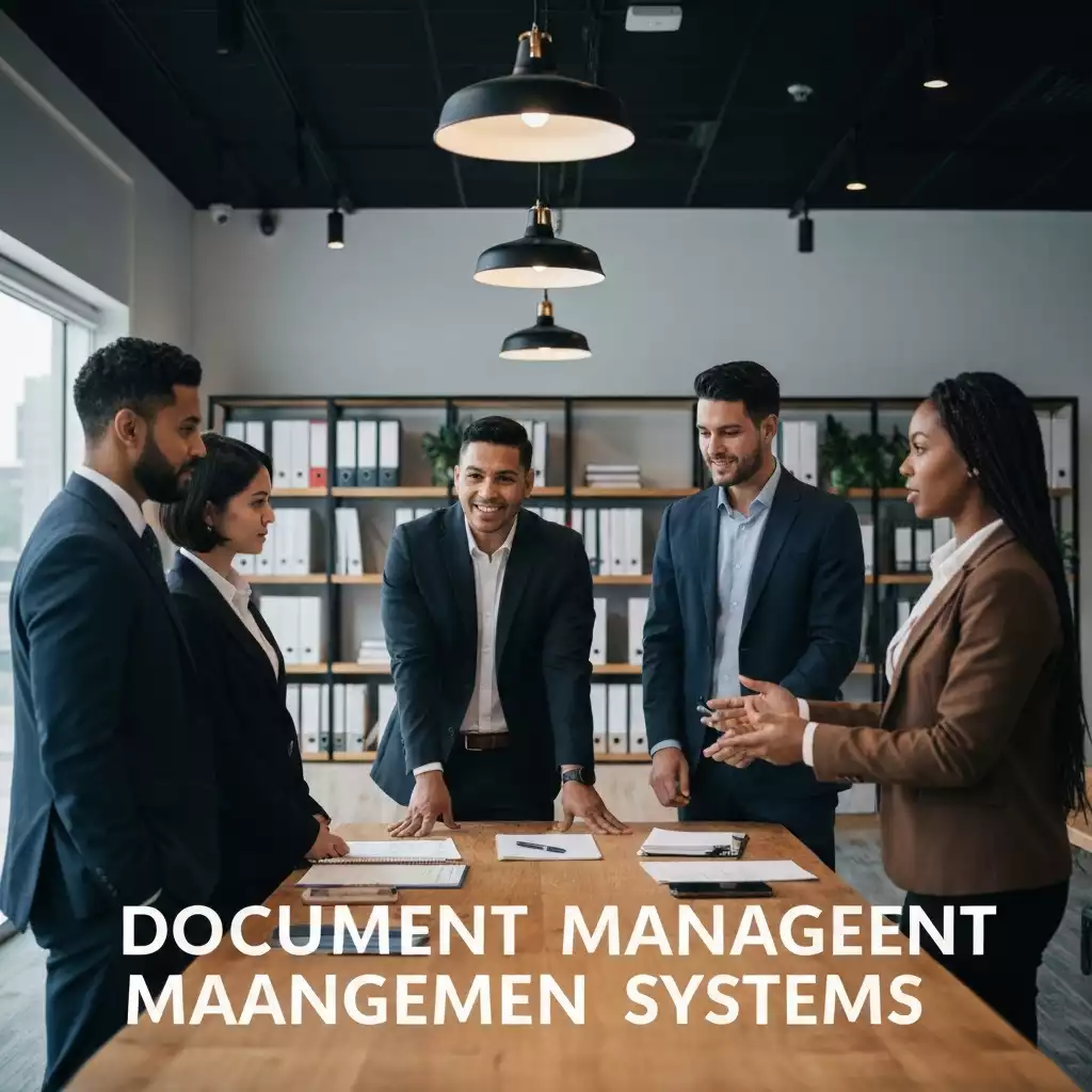 Business team choosing document management system
