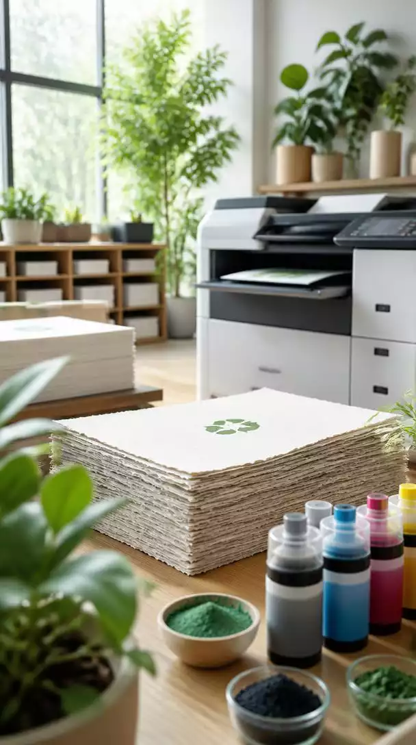 Sustainable printing practices in an office