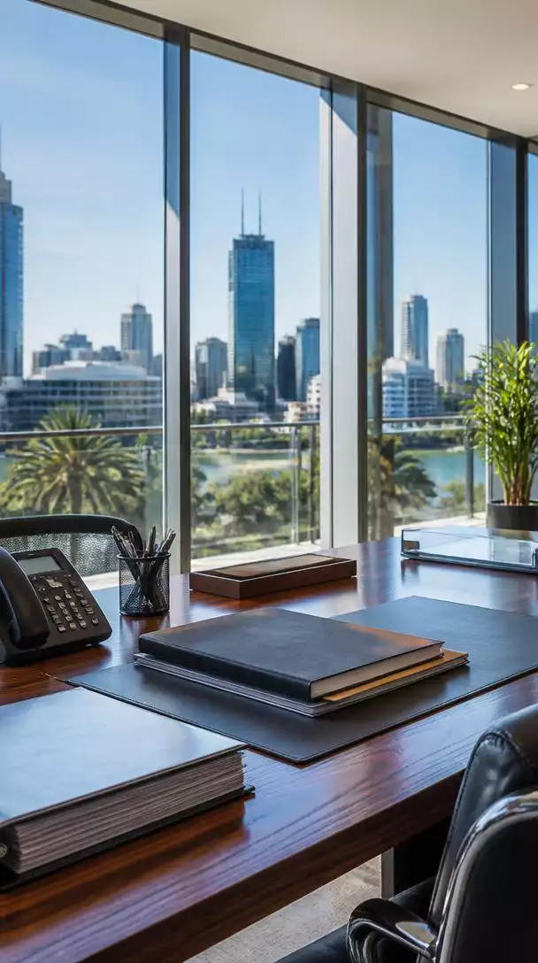 Perth business office setup with documents