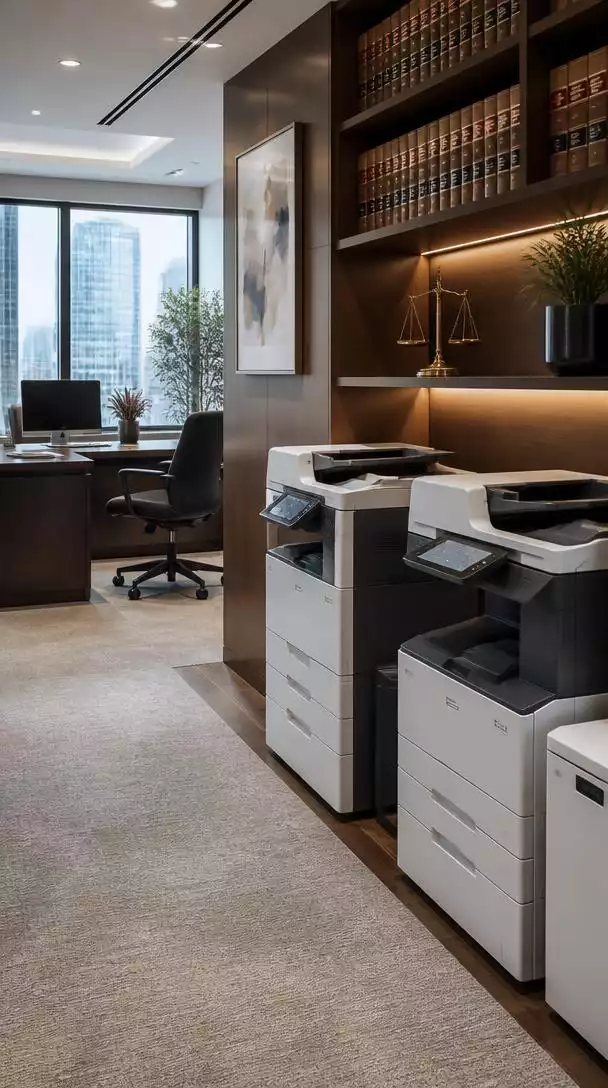Law firm office with managed print services setup
