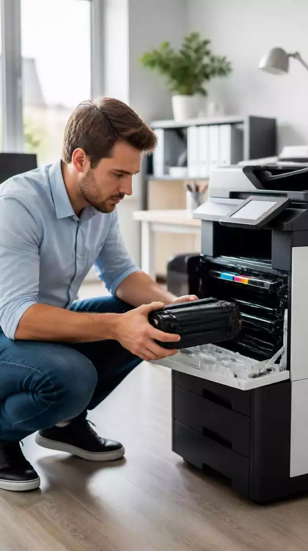 User troubleshooting common printer issues